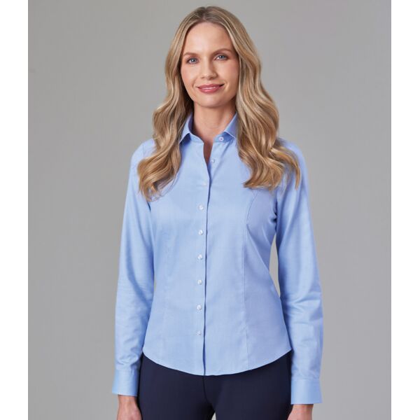 Brook Taverner Ladies Aspen Long Sleeve Oxford Shirt Thumbnail