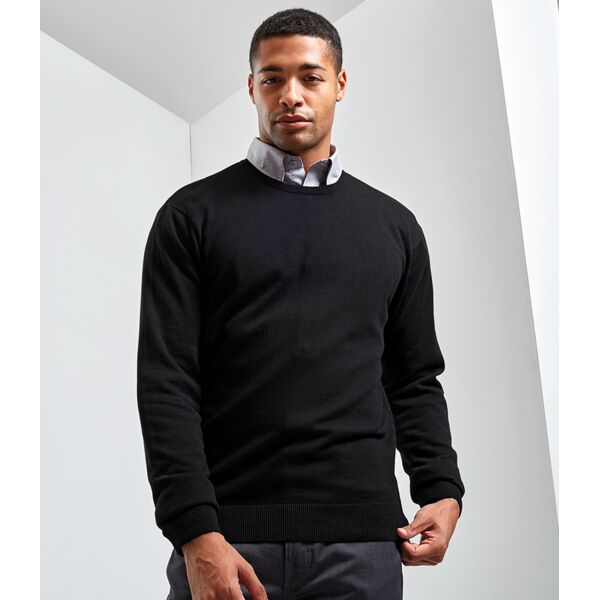 Premier Cotton Rich Crew Neck Sweater Thumbnail