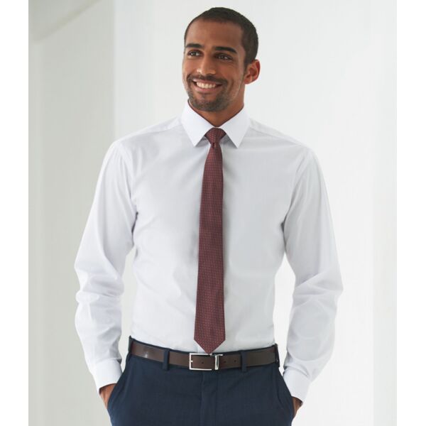 Brook Taverner Alba Long Sleeve Slim Fit Poplin Shirt Thumbnail