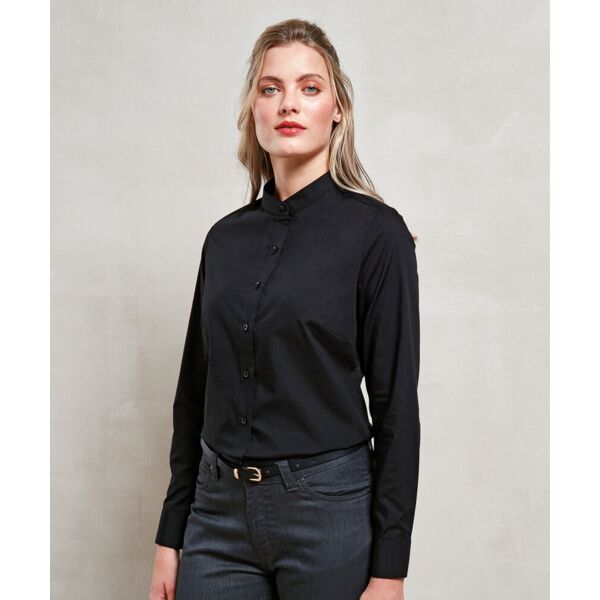 Women's banded collar 'grandad' shirt Thumbnail