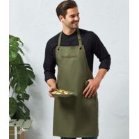 Premier Barley Contrast Stitch Bib Apron Thumbnail