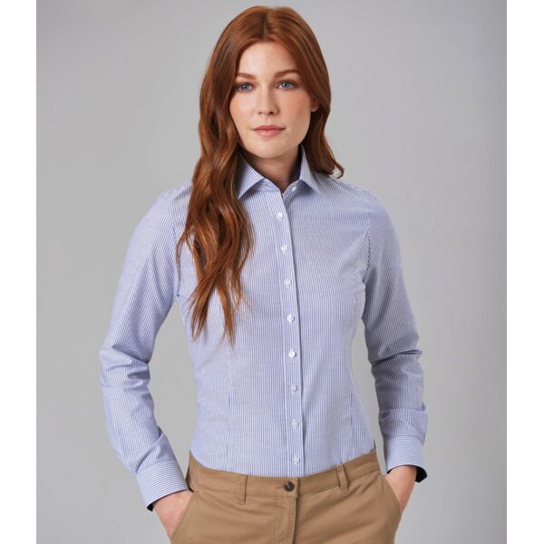 Brook Taverner Ladies Mirabel Long Sleeve Stretch Oxford Shirt Thumbnail