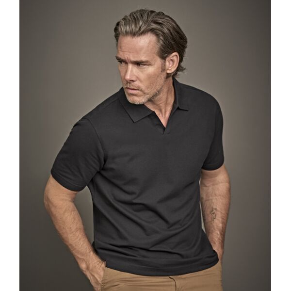 Tee Jays Luxury Stretch V Neck Polo Shirt Thumbnail