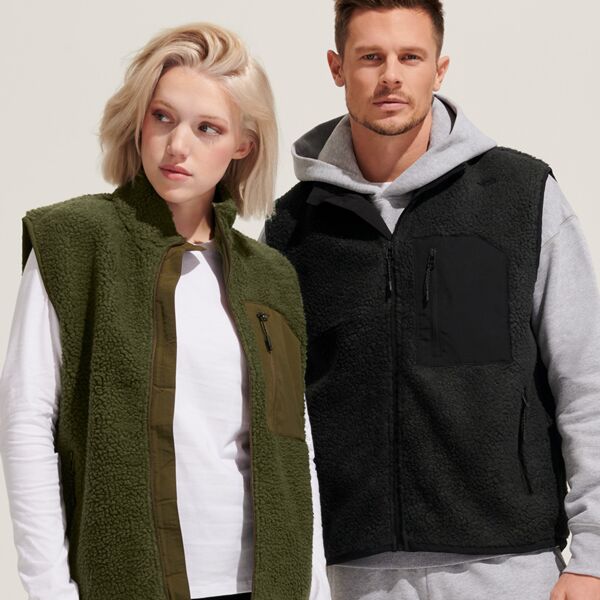 SOL'S Unisex Fury Sherpa Bodywarmer Thumbnail