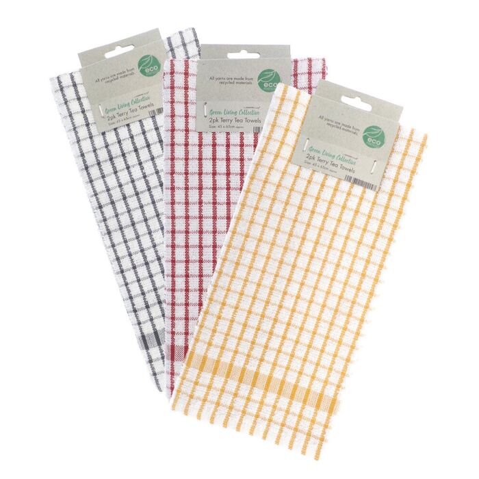 Recycled terry tea towels (2-pack) Thumbnail