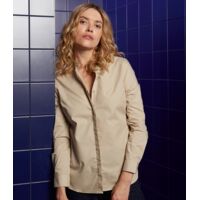 NEOBLU Ladies Bart Mao Collar Long Sleeve Poplin Shirt Thumbnail