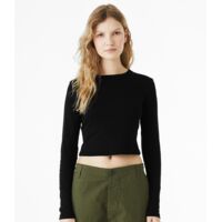 Bella Micro Rib Long Sleeve Baby T-Shirt Thumbnail