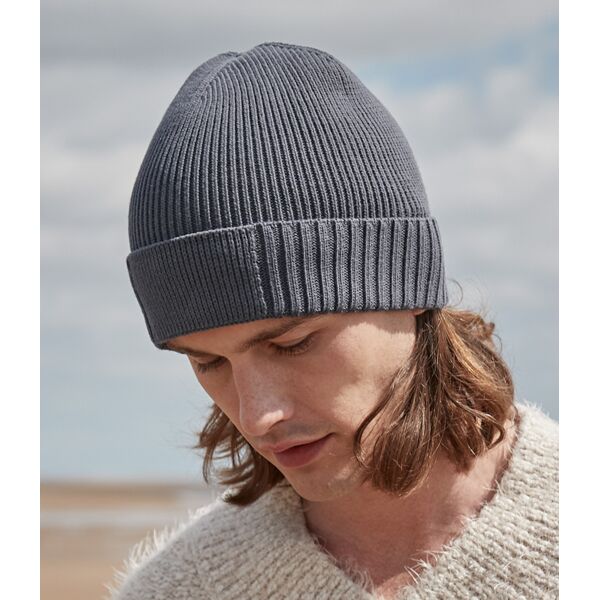 Beechfield Organic Cotton Engineered Patch Beanie Thumbnail
