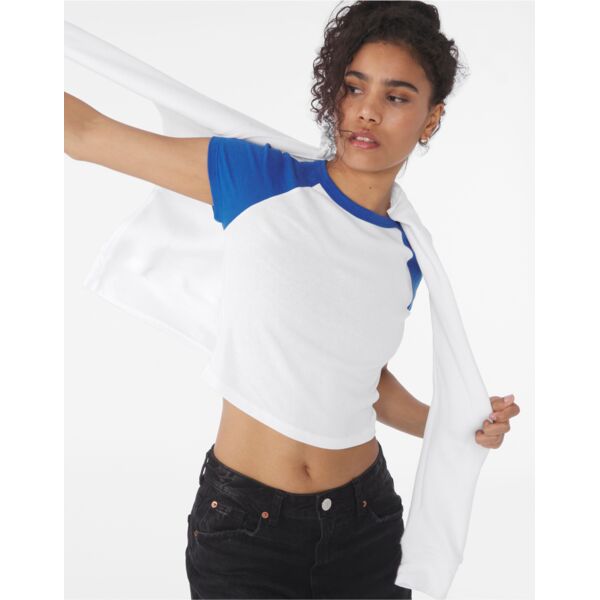 Women's Micro Rib Raglan Baby Tee Thumbnail