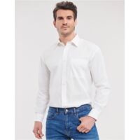 Men's Long Sleeve Classic Pure Cotton Poplin Shirt Thumbnail