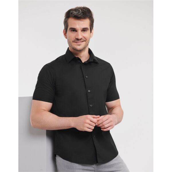 Men's Short Sleeve Fitted Stretch Shirt Thumbnail
