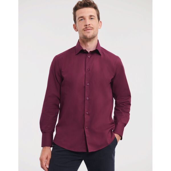 Men's Long Sleeve Fitted Stretch Shirt Thumbnail