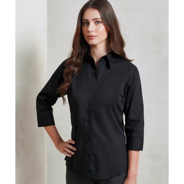 Women's ¾ sleeve poplin blouse Thumbnail