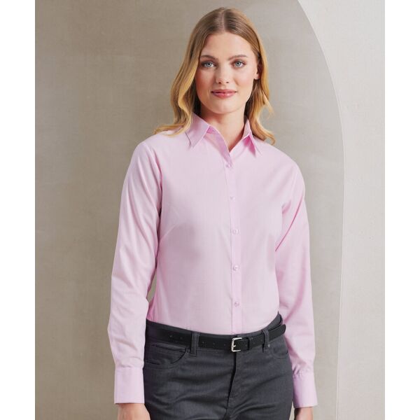 Women's poplin long sleeve blouse Thumbnail