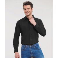 Long sleeve polycotton easycare poplin shirt Thumbnail