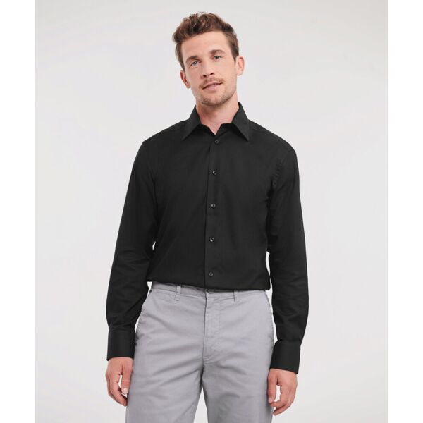 Long sleeve easycare tailored Oxford shirt Thumbnail