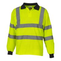 Hi-Vis Long Sleeve Polo Shirt Thumbnail