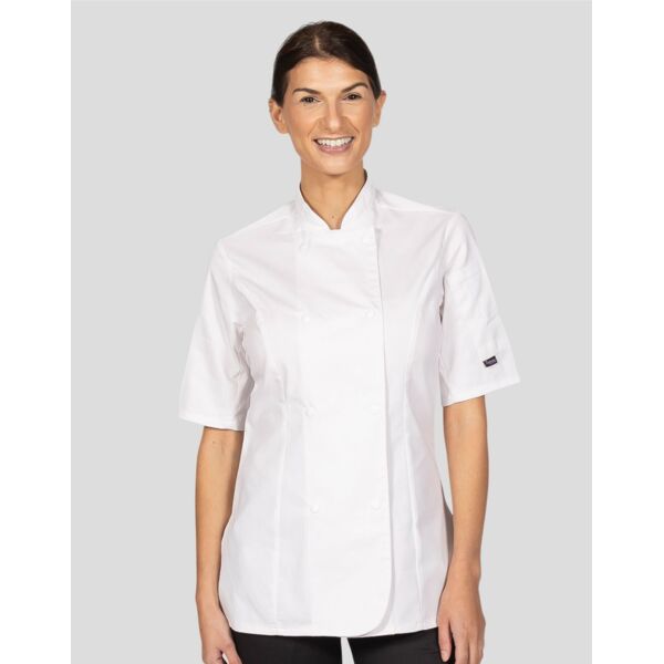 Ladies' Short Sleeve Fitted Chef's Jacket Thumbnail