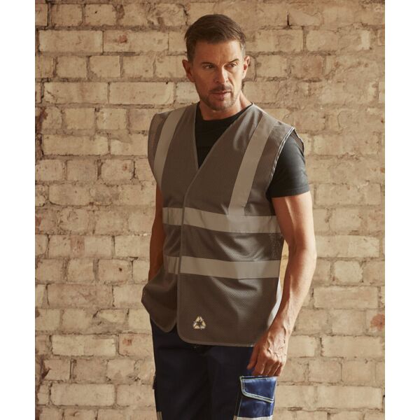 Top cool open mesh 2-band-and-braces waistcoat (HVW120) Thumbnail