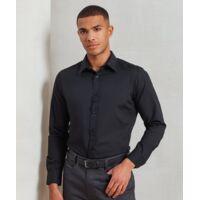 Poplin fitted long sleeve shirt Thumbnail