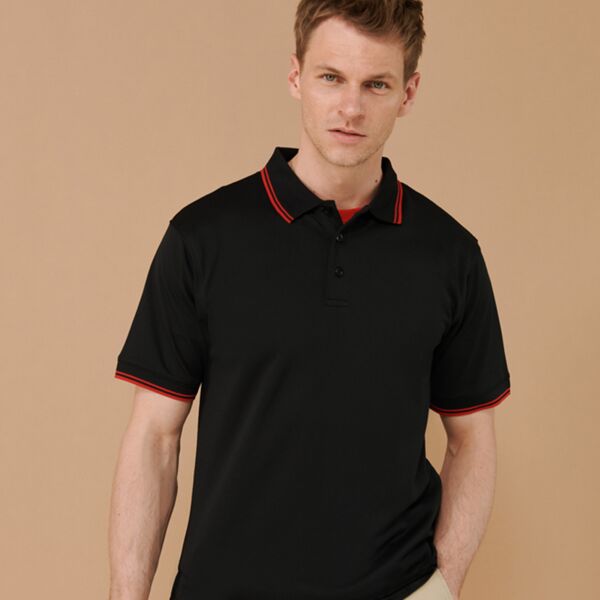 Henbury Coolplus® Tipped Polo Shirt Thumbnail
