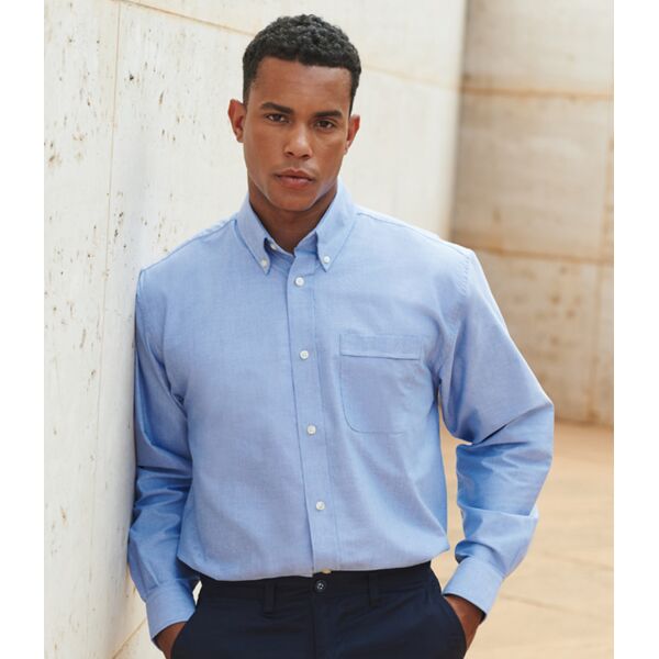 Henbury Long Sleeve Classic Oxford Shirt Thumbnail