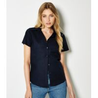 Kustom Kit Ladies Short Sleeve Tailored Workwear Oxford Shirt Thumbnail