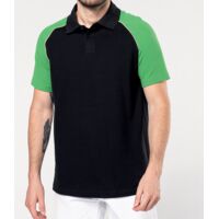 Kariban Baseball Cotton Piqué Polo Shirt Thumbnail