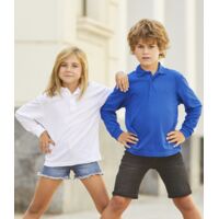 Fruit of the Loom Kids Long Sleeve Poly/Cotton Piqué Polo Shirt Thumbnail