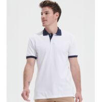 SOL'S Prince Contrast Cotton Piqué Polo Shirt Thumbnail