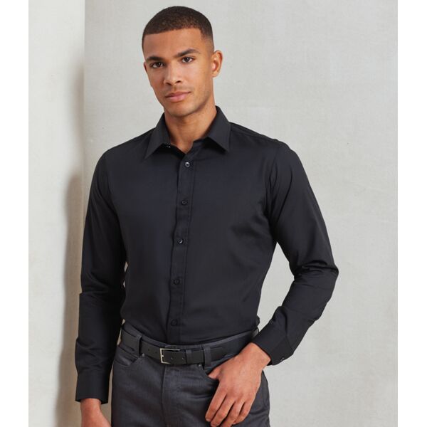 Premier Long Sleeve Fitted Poplin Shirt Thumbnail