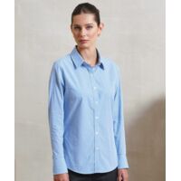 Women's Microcheck (Gingham) long sleeve cotton shirt Thumbnail
