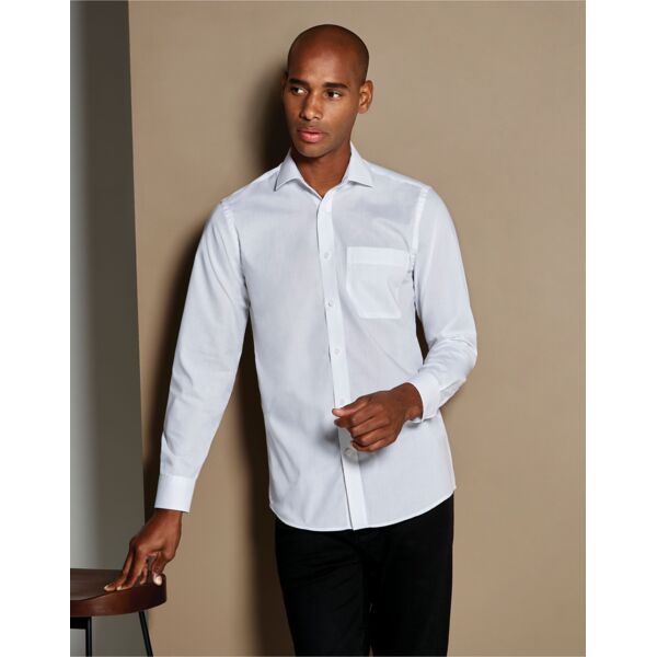 Tailored Fit Long Sleeve Poplin Shirt Thumbnail