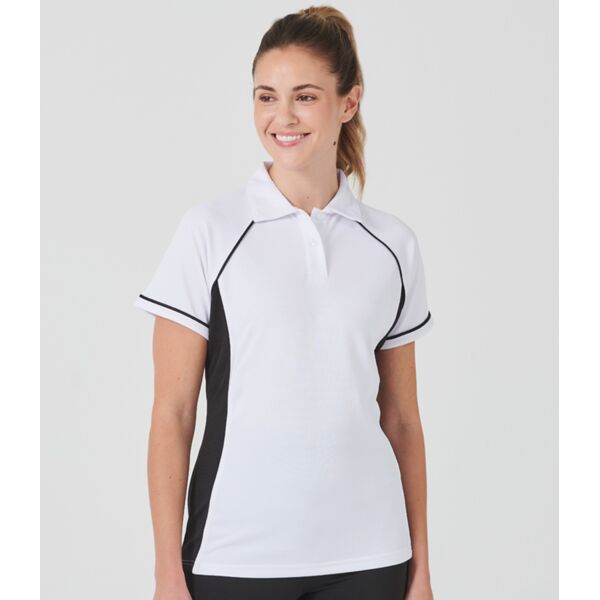 Finden + Hales Ladies Performance Piped Polo Shirt Thumbnail