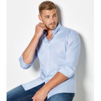 Kustom Kit Slim Fit Stretch Long Sleeve Oxford Shirt Thumbnail