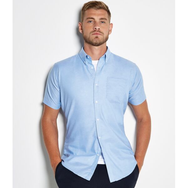 Kustom Kit Short Sleeve Slim Fit Oxford Shirt Thumbnail