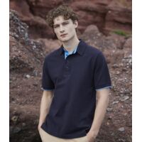 Front Row Contrast Cotton Piqué Polo Shirt Thumbnail