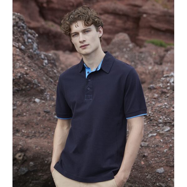 Front Row Contrast Cotton Piqué Polo Shirt Thumbnail