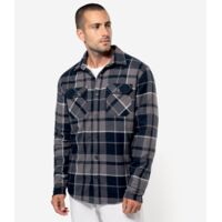 Kariban Sherpa Lined Checked Shirt Jacket Thumbnail
