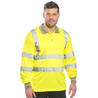 Portwest Hi-Vis Long Sleeve Polo Shirt Thumbnail