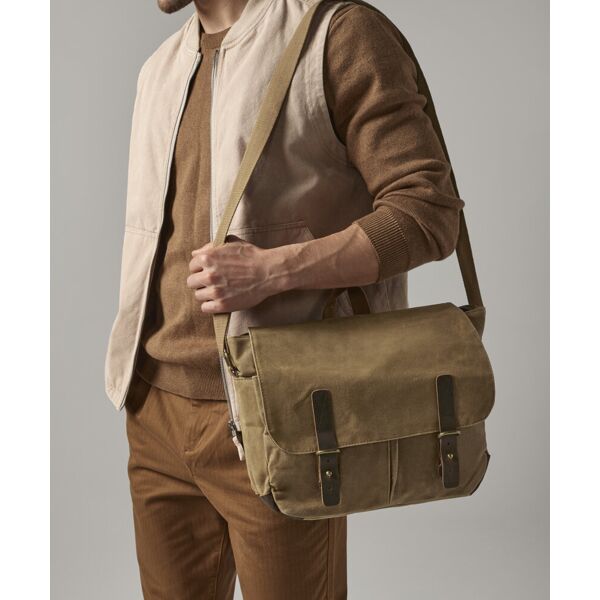 Heritage waxed canvas messenger Thumbnail