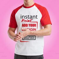 Men's Valueweight Short Sleeve Baseball T-Shirt Thumbnail