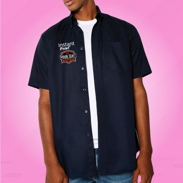 Classic Fit Short Sleeve Workwear Oxford Shirt Thumbnail