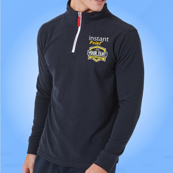 ¼ zip long sleeve fleece piped Thumbnail