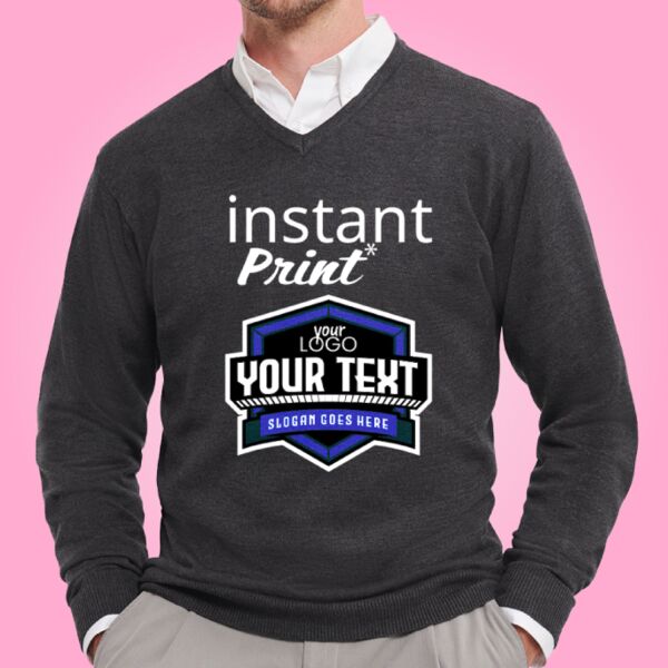 V-neck knitted sweater Thumbnail