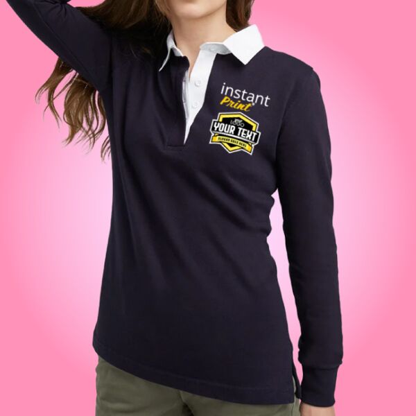 Long sleeve plain rugby shirt Thumbnail