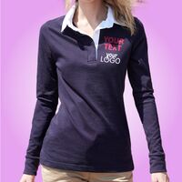 Women's long sleeve plain rugby shirt Thumbnail