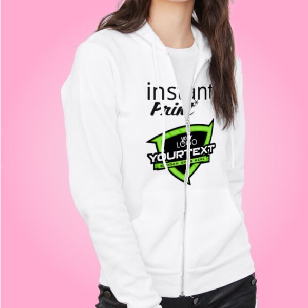 Unisex polycotton fleece full-zip hoodie Thumbnail
