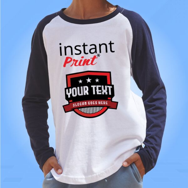 Kids long sleeve baseball T Thumbnail