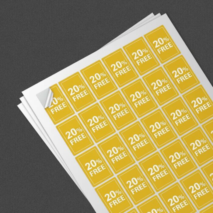 36 Rectangle Stickers A4 Sheet Thumbnail